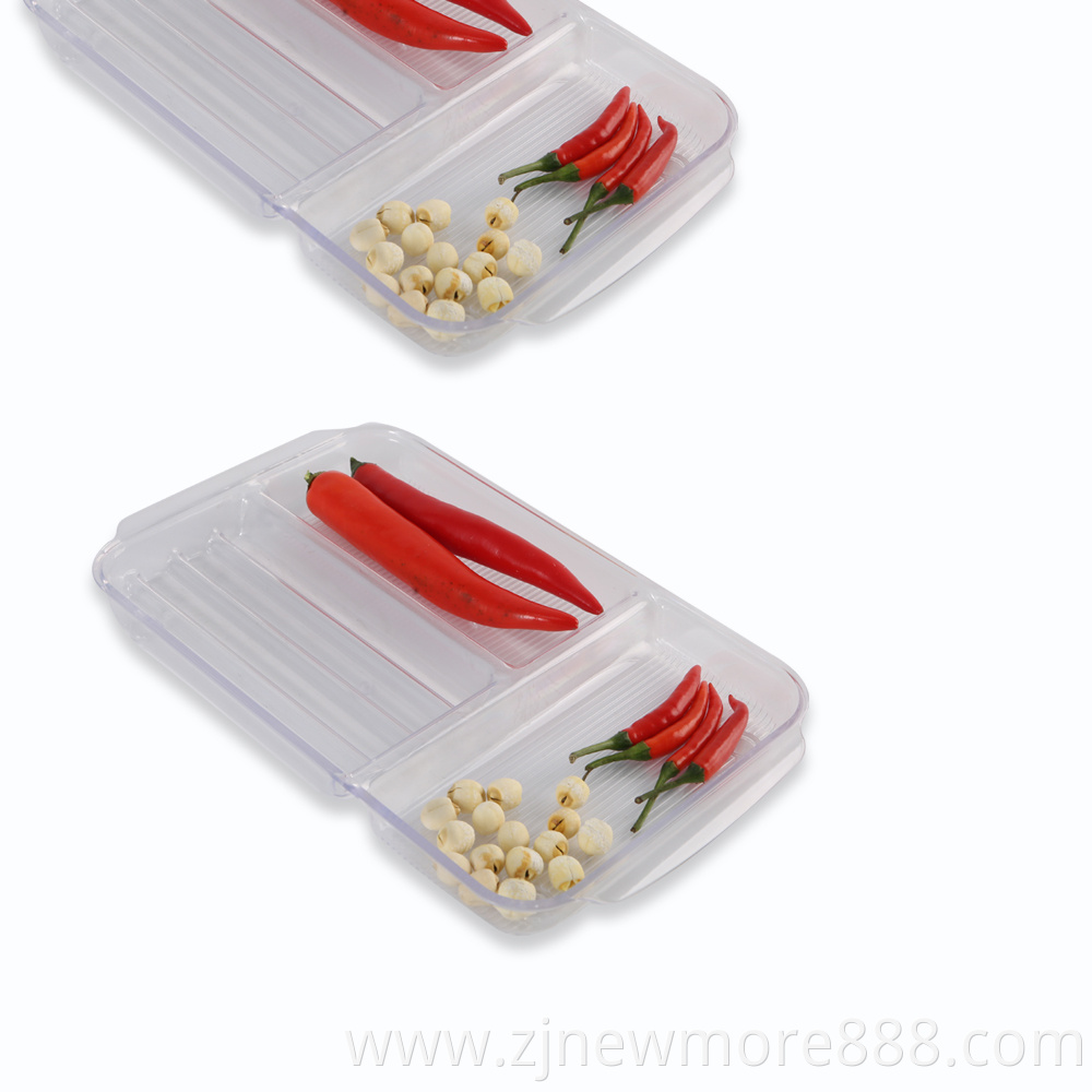 Clear Plastic Refrigerator Container Drawer Organizer Tray